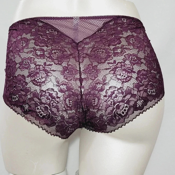 3X Ava & Viv‎ Plus Size Semi Sheer Lace Hipster Embassy Purple NWT - Picture 3 of 6